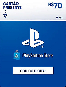 R$70 PlayStation Store / PSN - Cartão Presente Digital [Exclusivo Brasil]