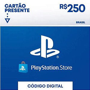 R$250 PlayStation Store / PSN - Cartão Presente Digital [Exclusivo Brasil]