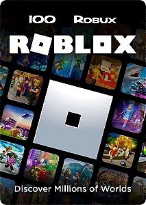 Cartão Roblox - 100 Robux Código Digital - GSGames - Sua Loja de