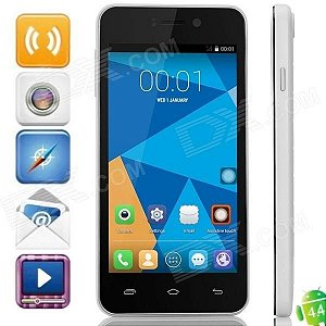 DOOGEE VALENCIA DG800 Celular Quad-Core Android 4.4.2 com Tela de 4.5 " IPS, Traseira Touch, GPS, OTA