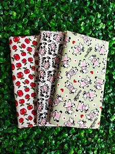 KIT TECIDOS ESTAMPADOS COZINHA - 3 CORTES 40X0,75