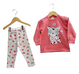 Calça Legging Infantil Feminina Boca Grande Vermelha - Otoni Store