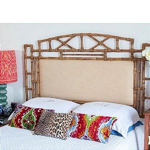 Cabeceira de Cama Queen em bambu e palha de Buriti