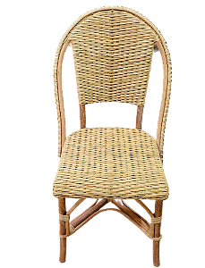 Cadeira Francesa  em junco natural e junco natural tingindo