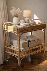 Carrinho de Chá Bar Arraial de apui e junco natural