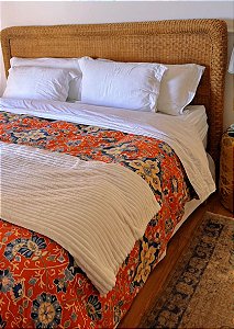 Cabeceira de cama king de junco