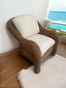 Poltrona de junco/rattan natural