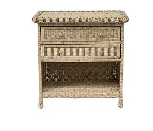 Mesa de cabeceira G de junco natural