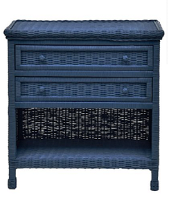 Mesa de cabeceira em junco natural tingido