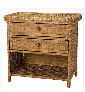 Mesa de cabeceira de junco natural 70 x50x x45x70h