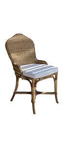 Cadeira Roma de junco natural com almofada