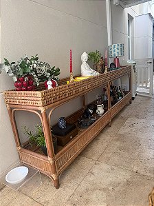 Aparador de apuí e junco natural 2,00 m