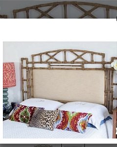 Cabeceira de Cama King em bambu e palha de buriti