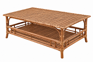 Mesa de Centro de apui e junco natural