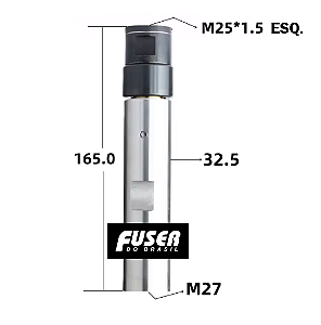 UNIÃO ROTATIVA FEDEK LNS Ø32,5x165 FURO Ø6 M25x1,5 ESQ. - 0380