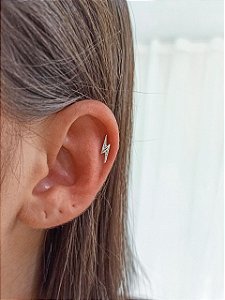 REF 1342 - PIERCING HÉLIX CRAVEJADO VERDE - Sereias de Vix