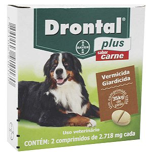 Drontal Plus Cães 30 kg 2 Comprimidos