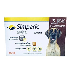 Simparic 120 mg 40 a 60 Kg 1 Comprimido