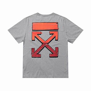Camiseta Off-White Cinza Painting Logo SS21