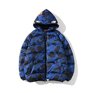 Jaqueta de Inverno Bape SS21 Blue Camo