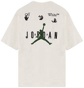 Camiseta Air Jordan x Off-White MJ T-Shirt 'White/Black/Forest Green'