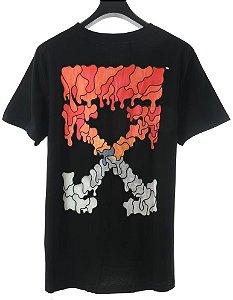 Camiseta Off-White Flames Printed