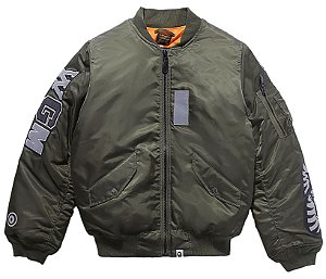 Jaqueta Bomber Bape Shark Army Green