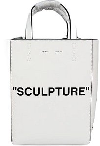 Bolsa Off-White Branca "Sculpture" 27x30x11.5cm