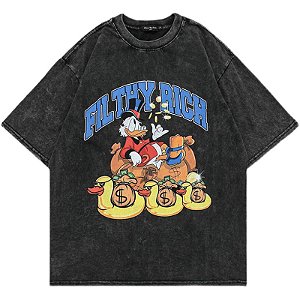 Camiseta Vintage Oversized Filthy Rich Bootleg