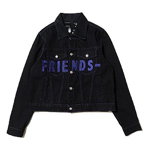 Jaqueta Jeans Vlone Friends Roxa