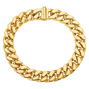 Pulseira Ouro 18k Cuban Link Direct 11mm
