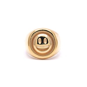 Anel Ouro 18k Happy Face