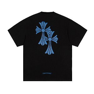 Camiseta Chrome Hearts Preta Blue Cross