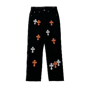 Calça Jeans Chrome Hearts Preta Traditional