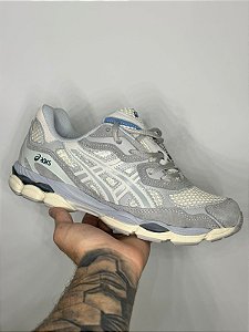 PRONTA ENTREGA - Asics Gel-NYC Ivory Mid Grey Cream White Light Steel Blue