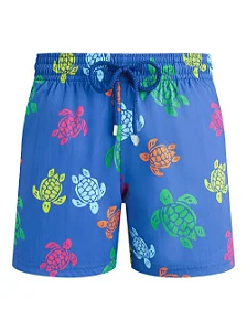 Bermuda Vilebrequin estampa de tartaruga - azul claro