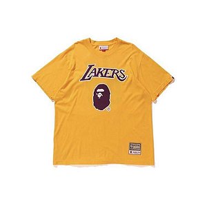 Camiseta Bape x Lakers Amarela