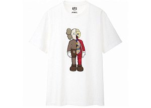 Camiseta KAWS x Uniqlo Branca Logo