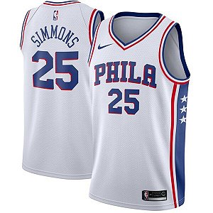Camiseta NBA Basquete Philadelphia 76ers 25 Simmons 858 bordado