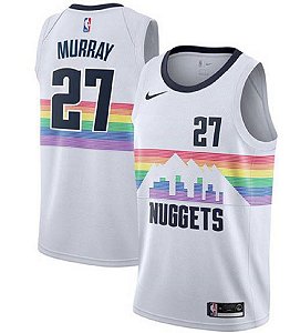 Camiseta NBA Basquete Denver Nuggets 27 Jamal Murray 862 bordado
