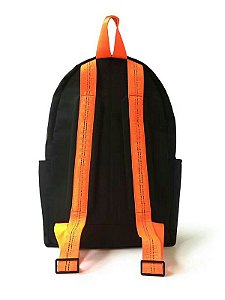 Mochila Off-White Preta Alça Laranja Cargo