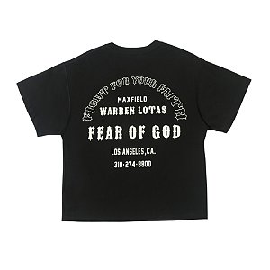 Camiseta Preta FEAR OF GOD FOG Warren Lota
