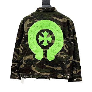 Jaqueta Camuflada Chrome Hearts Neon Logo