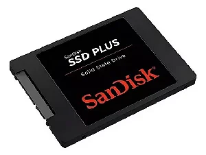 SSD 1TB Sata 3.0 6 GB/s Interno SanDisk Plus SDSSDA-1T00-G27 2,5 Polegadas Velocidade de Leitura Até 535 MB/s e Gravação Até 350 MB/s Preto