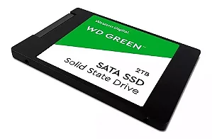 Ssd Wd Green 2.5 2tb Sata Iii 545mbs Wds200t2g0a Cor Preto Com Verde