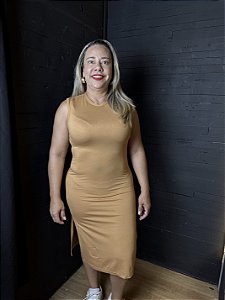 Vestido Breja Copo Contorno Cavado - Terracota