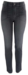54189 TF CALÇA CIGARRETE JEANS LYC BELLATRIX BLACK - Amaciado c used