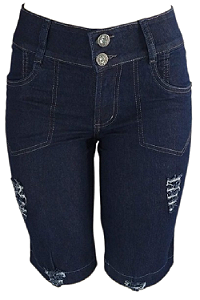 88154 TF BERMUDA CICLISTA JEANS LYC DONNA Amaciado