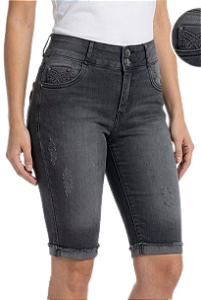 88148 TF CICLISTA JEANS LYC BELLATRIX BLACK - AMACIADO +Used