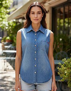 6807 Camisete Sem Manga Posh - Stone +
